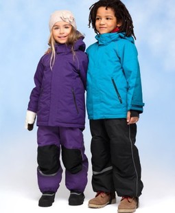 出口挪威儿童男童女童夹棉抓绒分体滑雪服 滑雪裤 套装