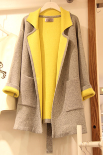 韩国代购2013秋装新款 毛呢大衣 呢子女装外套 羊毛呢外套 秋冬装