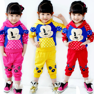2013韩版儿童装套装男童女童春装儿童卫衣休闲装小孩衣服